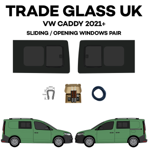 trade glass uk vw caddy 2021 passenger driver both sliding windows