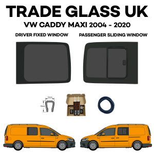 trade glass uk vw caddy maxi passenger sliding driver fixed windows