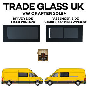 trade glass uk vw crafter 2018 new driver fixed passenger sliding windows