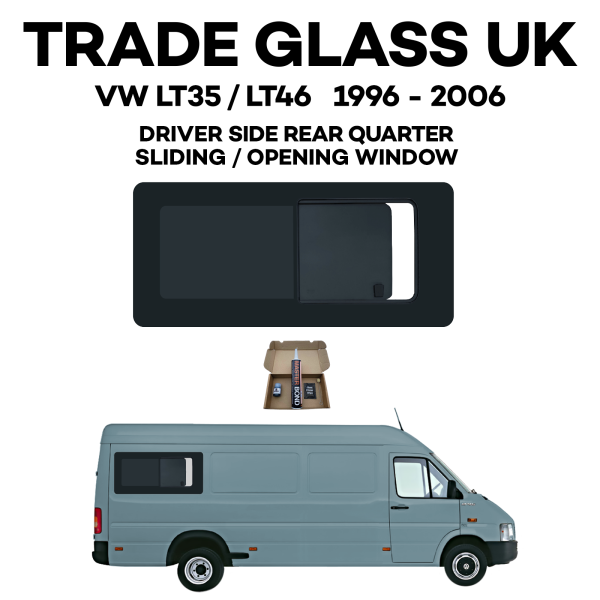 trade glass uk vw lt35 lt46 1996 2006 sliding rear quarter window driver