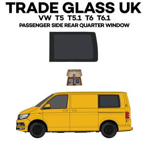 trade glass uk vw t5 t5.1 t6 t6.1 passenger rear quarter window swb short