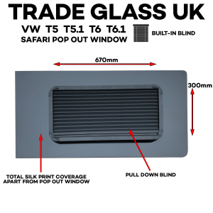 trade glass uk vw t5 t5.1 t6 t6.1 safari pop out window passenger rear view features built in blind full print