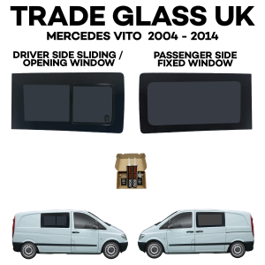 trade glass uk mercedes vito old 2004 2014 passenger fixed driver sliding windows