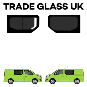 trade glass uk renault trafic vauxhall vivaro 2014 2019 driver sliding passenger fixed sliding windows