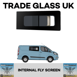 trade glass uk ford transit custom sliding window driver built in fly screen bug screens