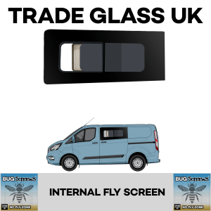 trade glass uk ford transit custom sliding window passenger built in fly screen bug screens