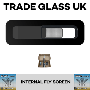 trade glass uk universal sliding window 790mm 250mm driver built in fly screen bug screens