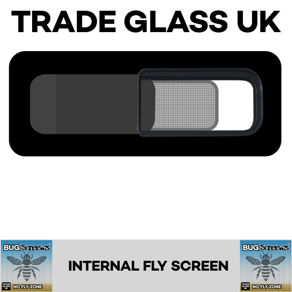 trade glass uk universal sliding window 880mm 340mm driver built in fly screen bug screens