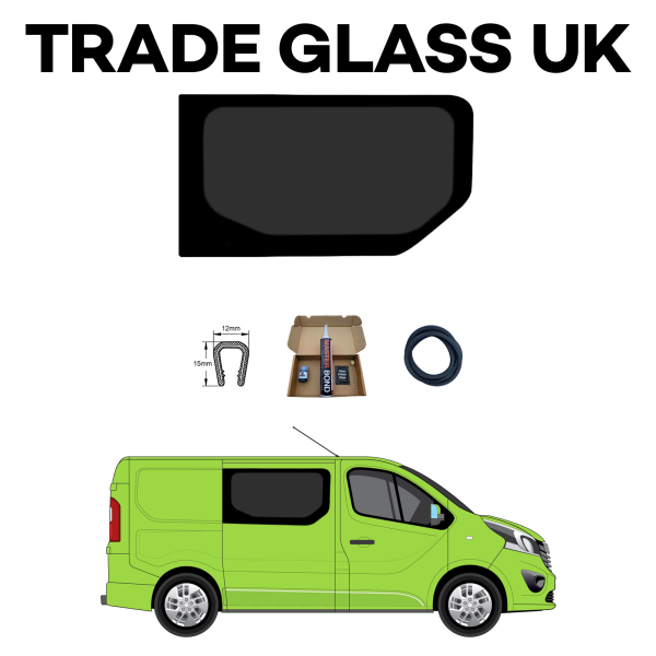 trade glass uk renault trafic vauxhall vivaro TVP 2014 2019 driver fixed window